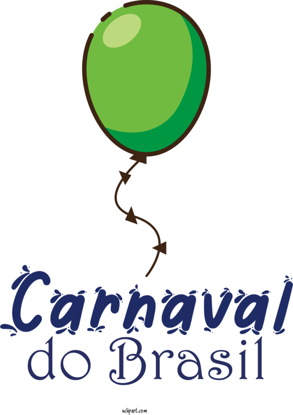Free Holidays Logo Green Balloon For Brazilian Carnival Clipart Transparent Background