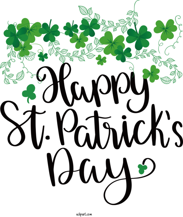 Free Holidays Leaf Floral Design Design For Saint Patricks Day Clipart Transparent Background