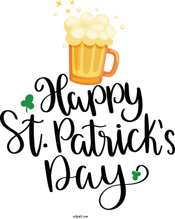 Free Holidays Logo Calligraphy Text For Saint Patricks Day Clipart Transparent Background