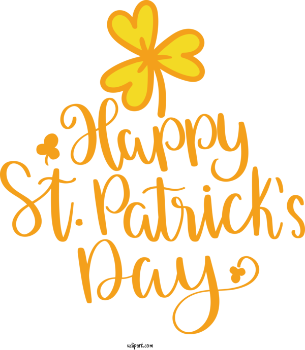 Free Holidays Cut Flowers Floral Design Yellow For Saint Patricks Day Clipart Transparent Background