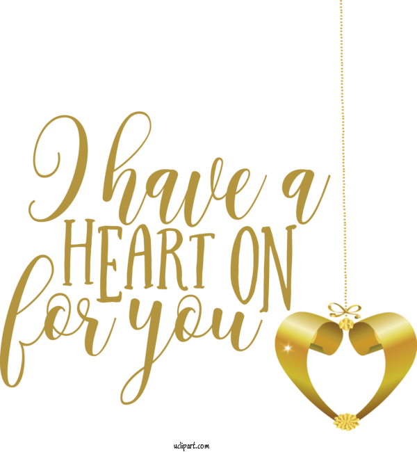 Free Holidays Gold Yellow Font For Valentines Day Clipart Transparent Background