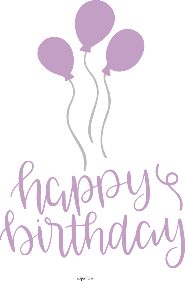 Free Occasions Petal Balloon Line For Birthday Clipart Transparent Background