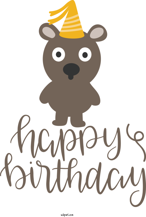 Free Occasions Logo Bears Design For Birthday Clipart Transparent Background