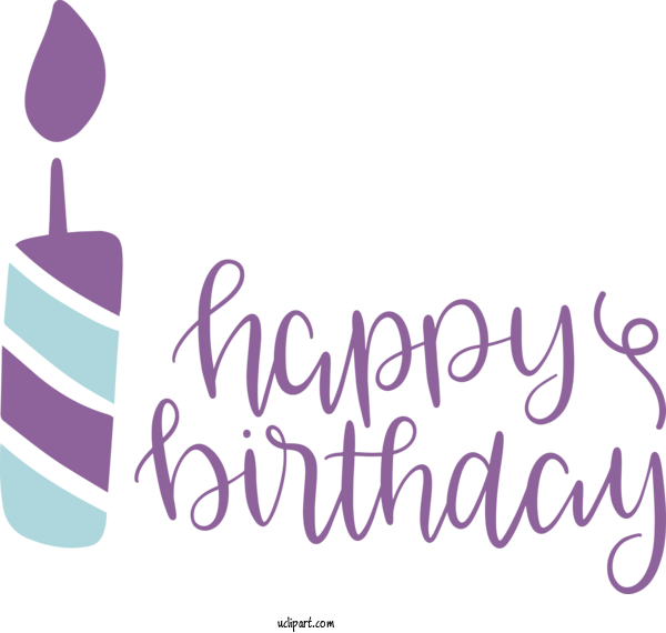 Free Occasions Logo Calligraphy Line For Birthday Clipart Transparent Background
