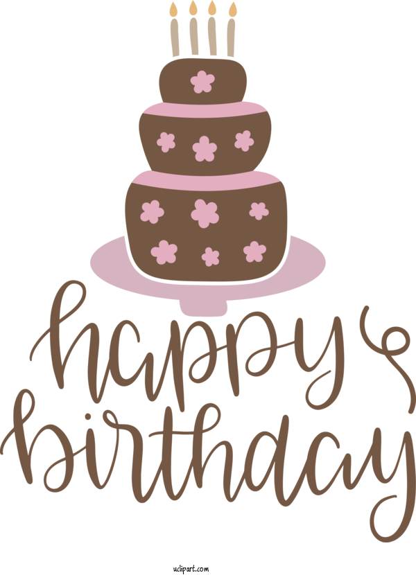 Free Occasions Logo Cake Decorating Cake For Birthday Clipart Transparent Background