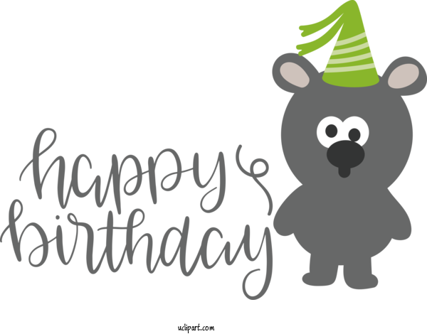 Free Occasions Bears Logo Cartoon For Birthday Clipart Transparent Background