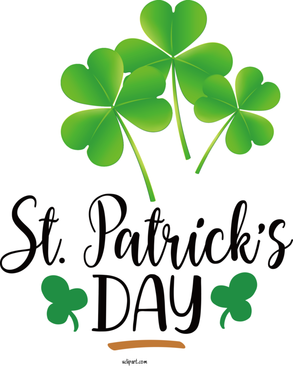 Free Holidays Saint Patrick's Day Ireland Shamrock For Saint Patricks Day Clipart Transparent Background
