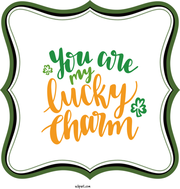 Free Holidays Logo Calligraphy Green For Saint Patricks Day Clipart Transparent Background