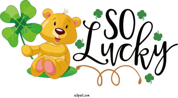 Free Holidays Bears Teddy Bear Heart For Saint Patricks Day Clipart Transparent Background