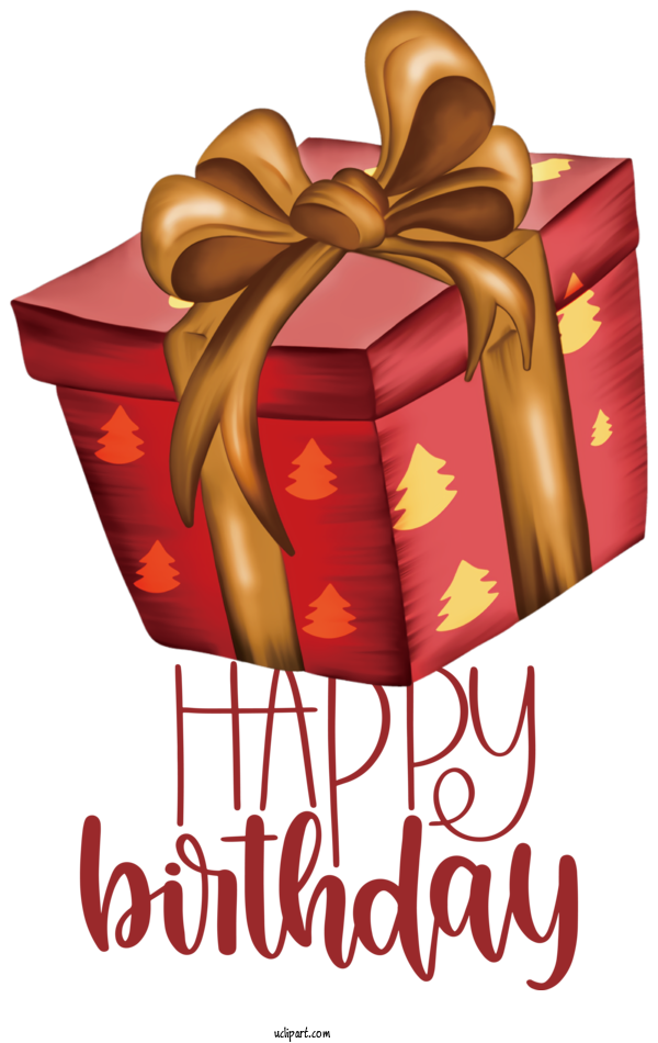 Free Occasions Gift Christmas Day Birthday For Birthday Clipart Transparent Background