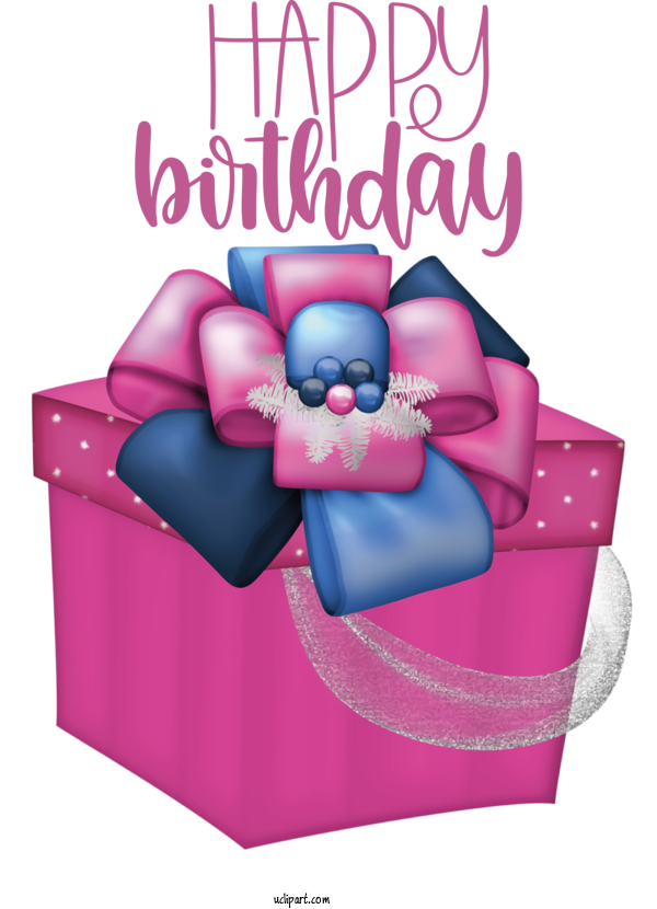 Free Occasions Ribbon Gift Greeting Card For Birthday Clipart Transparent Background