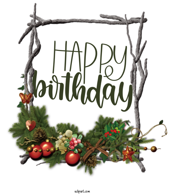 Free Occasions Christmas Ornament Christmas Day Picture Frame For Birthday Clipart Transparent Background