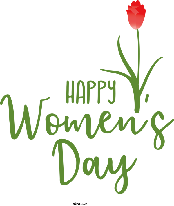 Free Holidays Cut Flowers Logo Plant Stem For International Women's Day Clipart Transparent Background