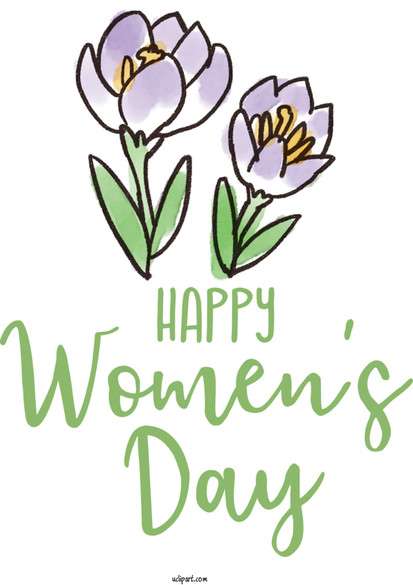 Free Holidays Plant Stem Cut Flowers Floral Design For International Women's Day Clipart Transparent Background