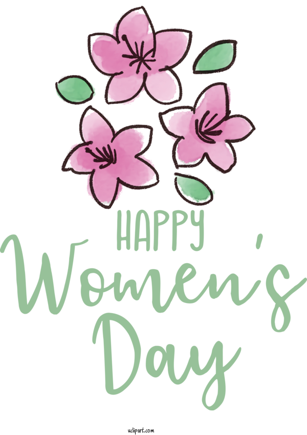 Free Holidays Floral Design Cut Flowers Design For International Women's Day Clipart Transparent Background