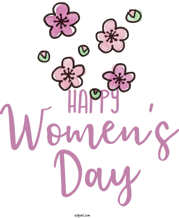 Free Holidays Floral Design Design Sticker For International Women's Day Clipart Transparent Background