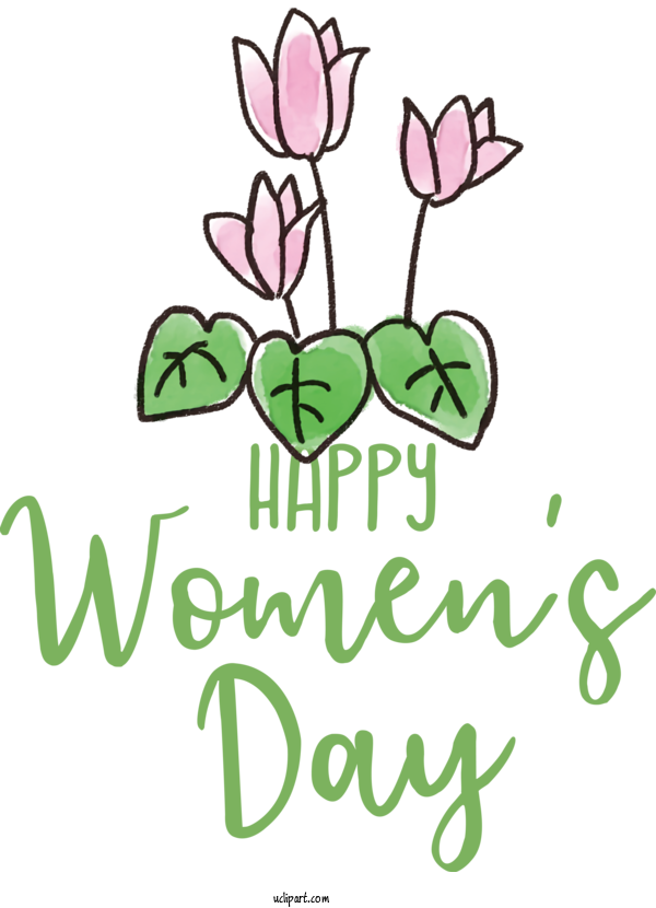 Free Holidays Cut Flowers Plant Stem Floral Design For International Women's Day Clipart Transparent Background