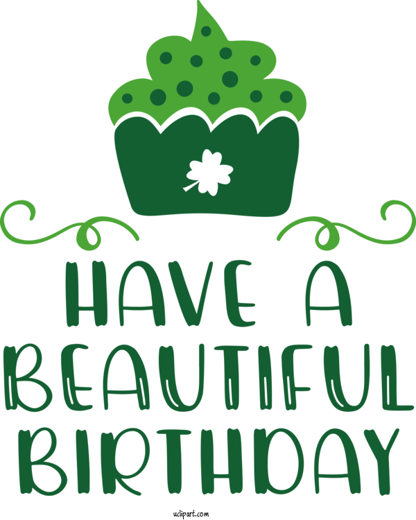 Free Birthday Logo Leaf Green For Occasions Clipart Transparent Background