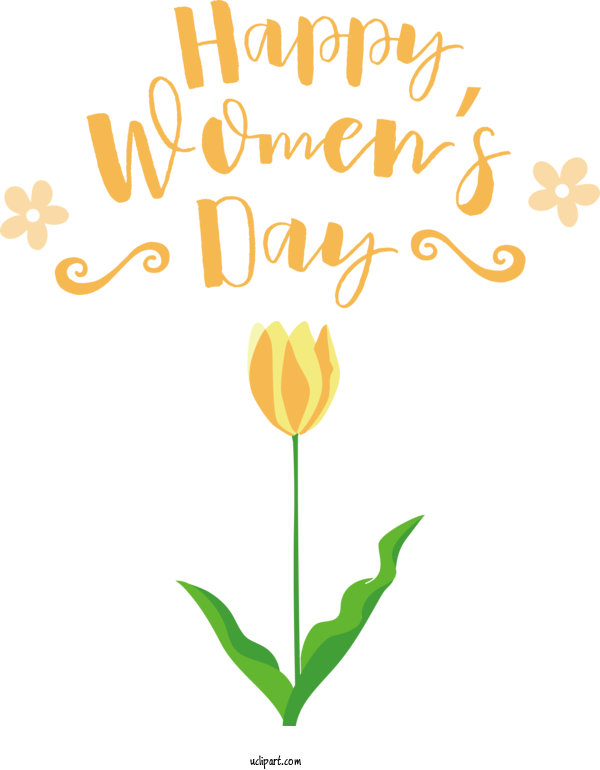 Free Holidays Floral Design Leaf Flower For International Women's Day Clipart Transparent Background