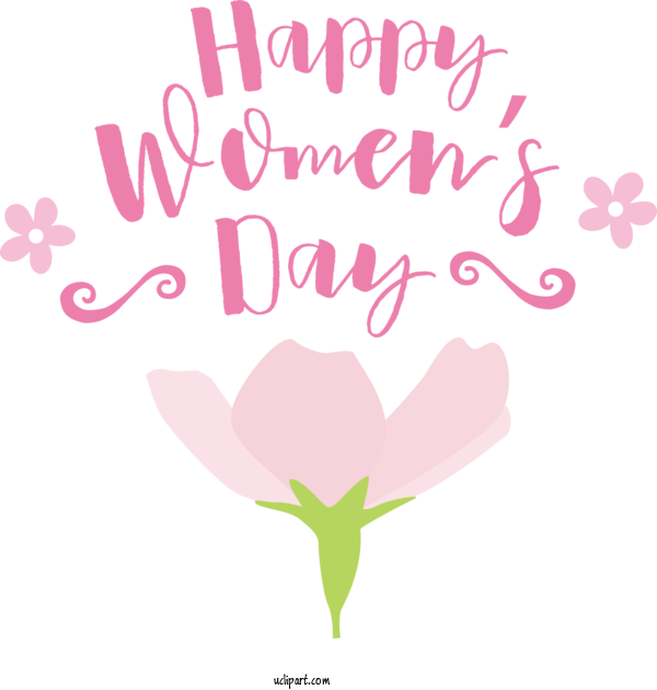Free Holidays Floral Design Logo Sticker For International Women's Day Clipart Transparent Background