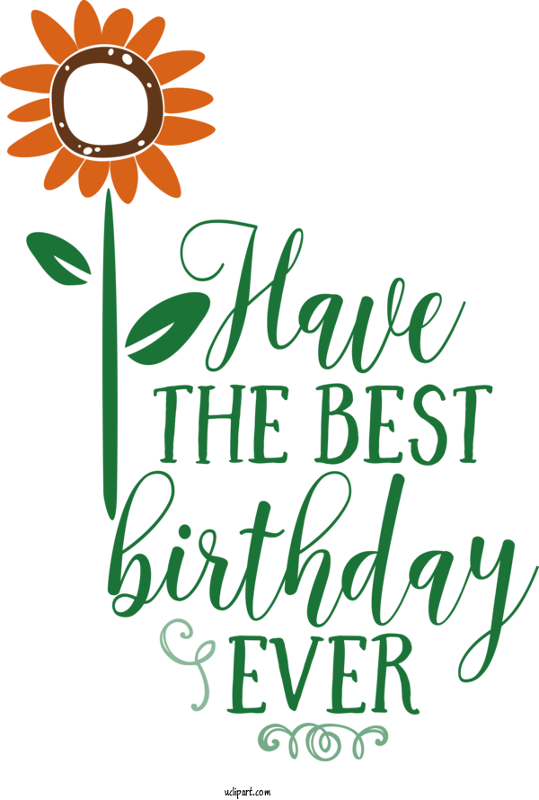 Free Occasions Cut Flowers Logo Floral Design For Birthday Clipart Transparent Background