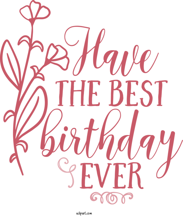 Free Occasions Wall Decal Calligraphy Sticker For Birthday Clipart Transparent Background