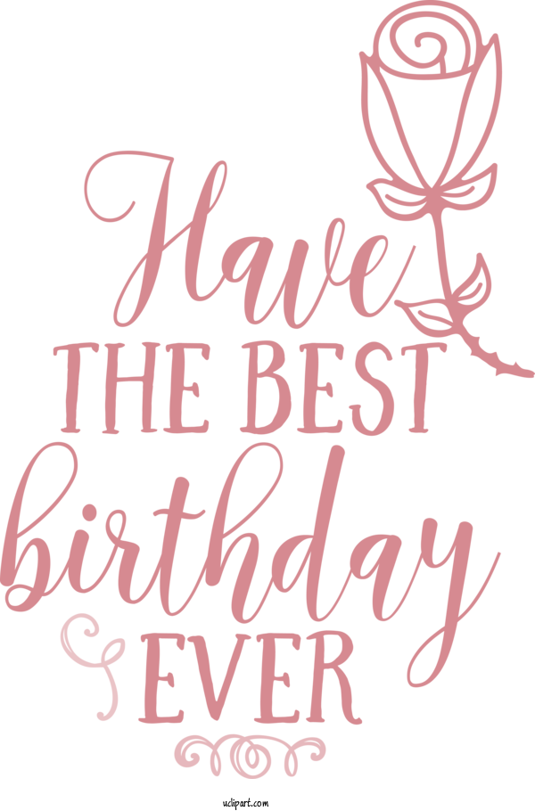 Free Occasions Calligraphy Font Wall Decal For Birthday Clipart Transparent Background
