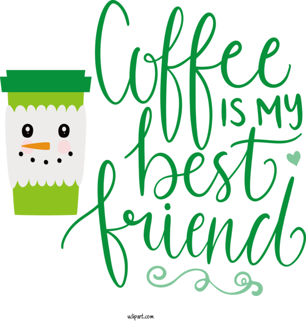 Free Drink Cartoon Leaf Green For Coffee Clipart Transparent Background