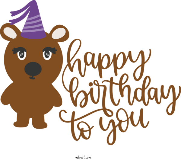 Free Occasions Dog Cartoon Logo For Birthday Clipart Transparent Background