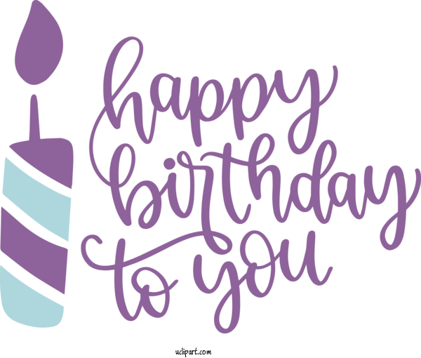 Free Occasions Logo Calligraphy Design For Birthday Clipart Transparent Background