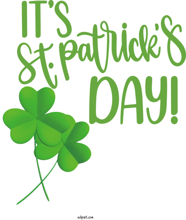 Free Holidays Plant Stem Leaf Logo For Saint Patricks Day Clipart Transparent Background