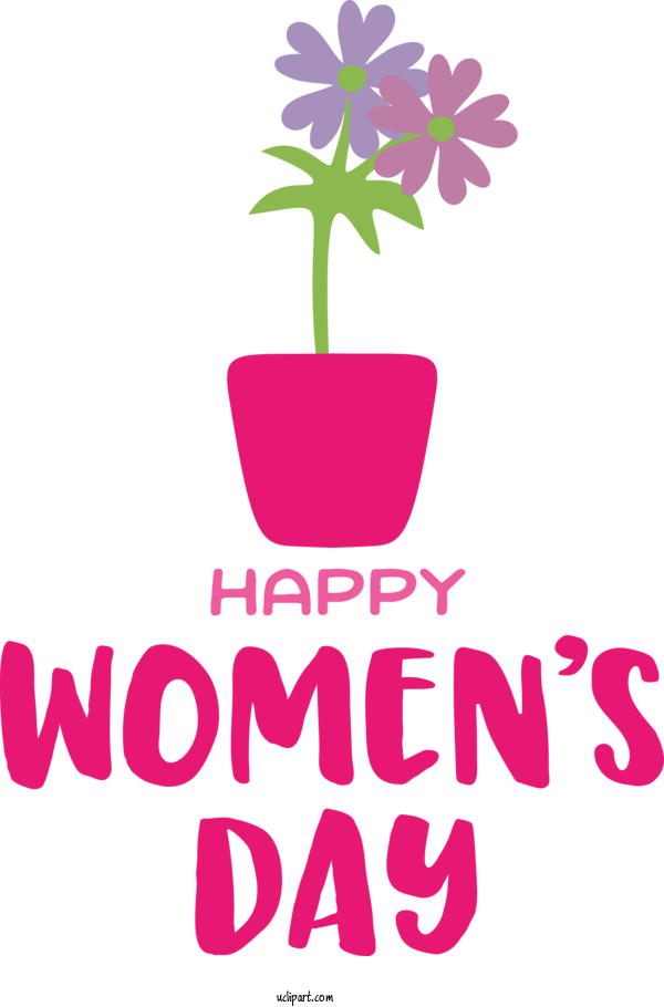 Free Holidays Flower Logo Flowerpot For International Women's Day Clipart Transparent Background