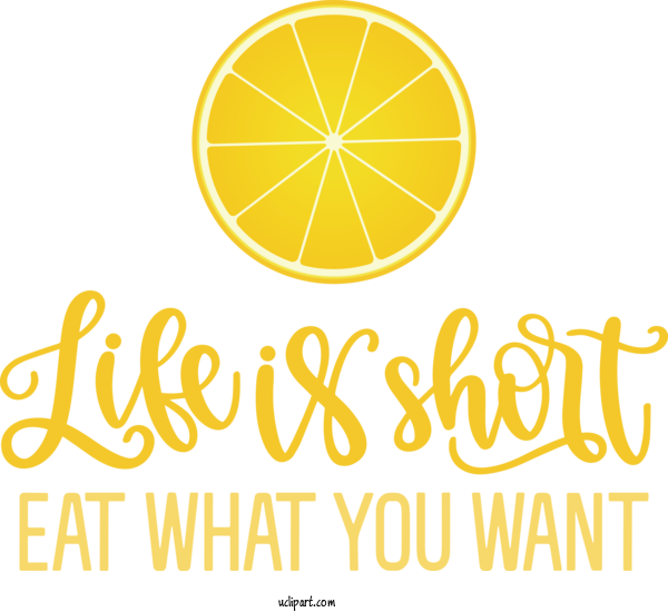 Free Food Logo Yellow Line For Food Quotes Clipart Transparent Background