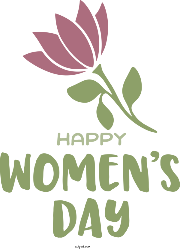 Free Holidays Leaf Floral Design Logo For International Women's Day Clipart Transparent Background