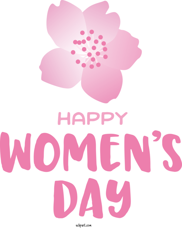 Free Holidays Floral Design Design Logo For International Women's Day Clipart Transparent Background