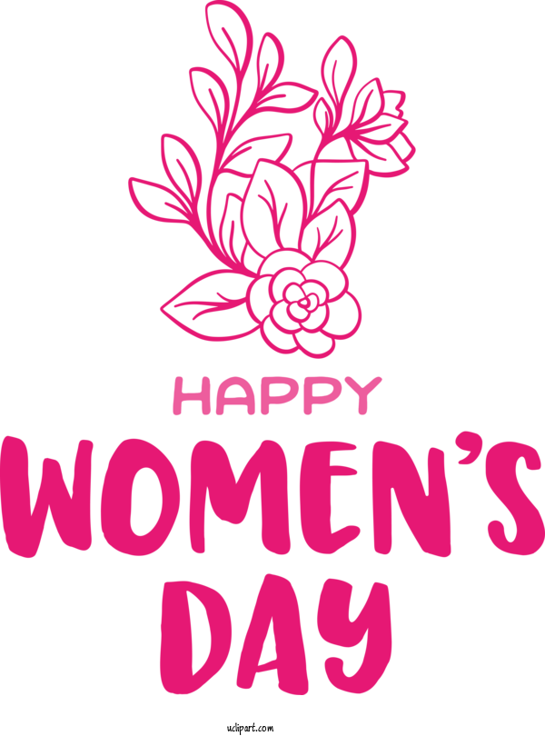 Free Holidays Cut Flowers Design Logo For International Women's Day Clipart Transparent Background