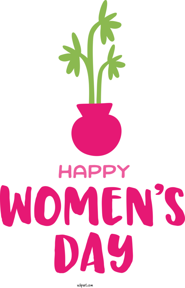 Free Holidays Logo Flower Design For International Women's Day Clipart Transparent Background