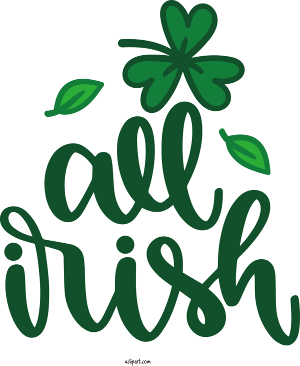 Free Holidays Plant Stem Leaf Logo For Saint Patricks Day Clipart Transparent Background