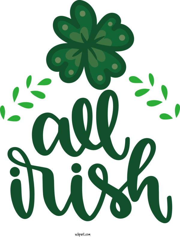 Free Holidays Plant Stem Leaf Symbol For Saint Patricks Day Clipart Transparent Background