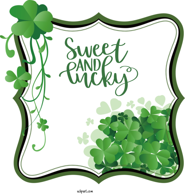 Free Holidays Shamrock Four Leaf Clover Design For Saint Patricks Day Clipart Transparent Background