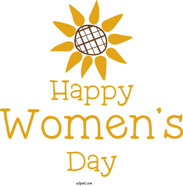 Free Holidays Logo Commodity Yellow For International Women's Day Clipart Transparent Background