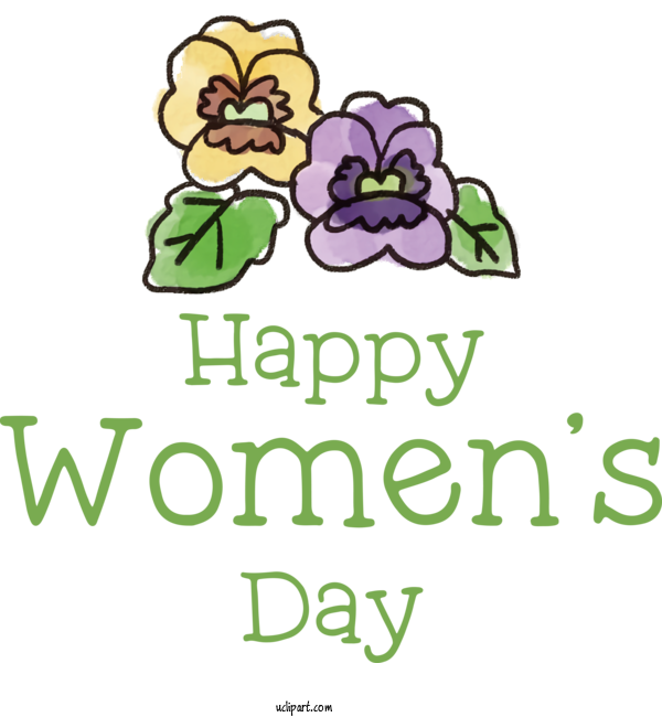 Free Holidays Flower Cartoon Logo For International Women's Day Clipart Transparent Background
