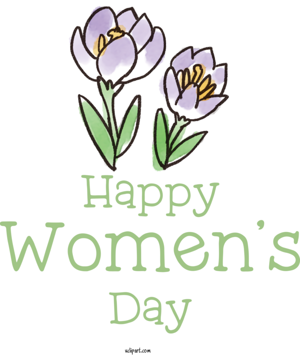 Free Holidays Plant Stem Cut Flowers Logo For International Women's Day Clipart Transparent Background
