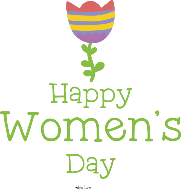 Free Holidays Logo Green Design For International Women's Day Clipart Transparent Background