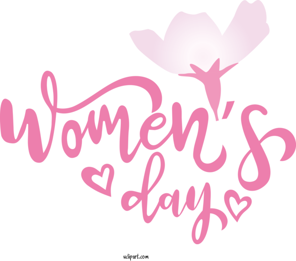 Free Holidays Logo Design Calligraphy For International Women's Day Clipart Transparent Background