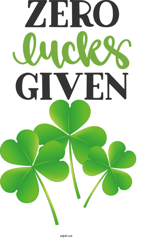 Free Holidays Leaf Shamrock Font For Saint Patricks Day Clipart Transparent Background