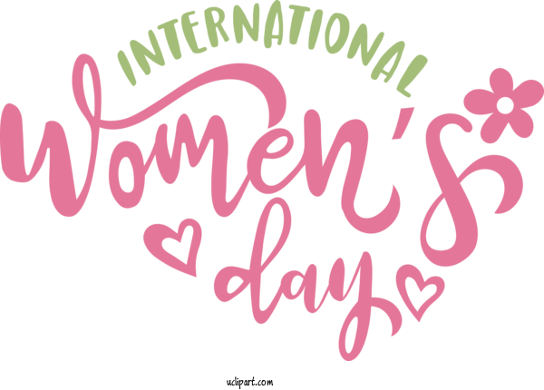 Free Holidays Logo Calligraphy Line For International Women's Day Clipart Transparent Background
