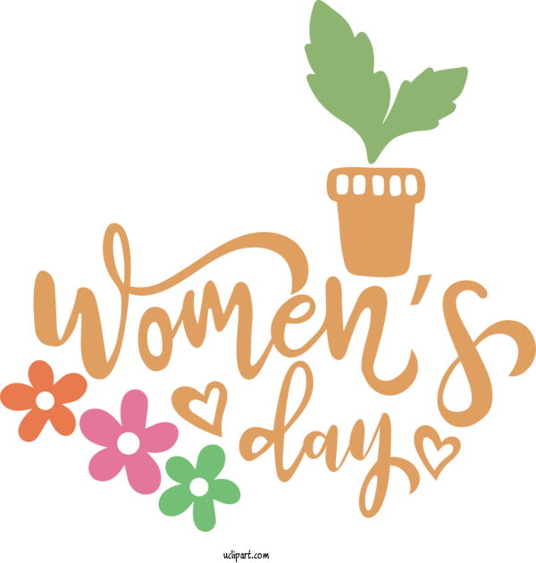 Free Holidays Floral Design Logo Leaf For International Women's Day Clipart Transparent Background