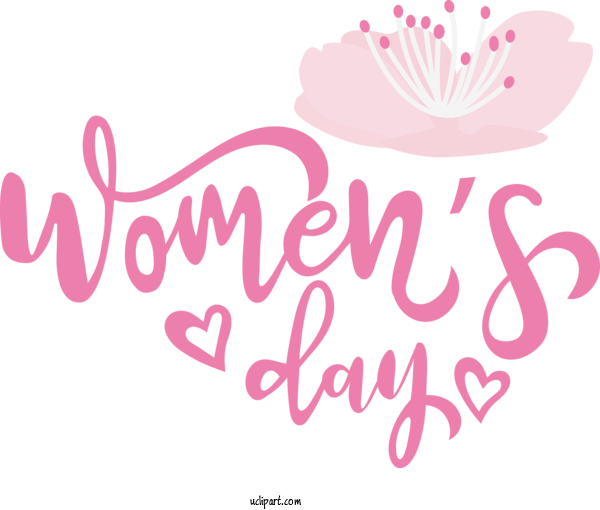 Free Holidays Logo Calligraphy Design For International Women's Day Clipart Transparent Background
