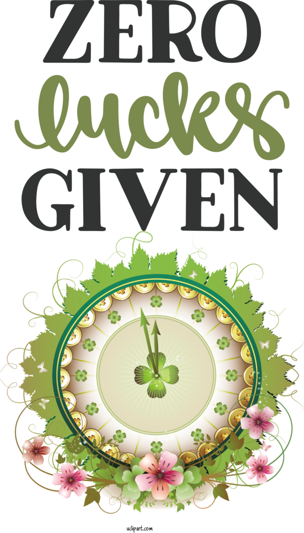 Free Holidays Clock For Saint Patricks Day Clipart Transparent Background